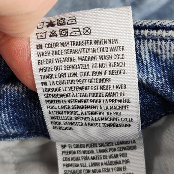 American Eagle Jeans Womens 4 Light Wash Curvy Mom Jean Distressed Stretch - Picture 13 of 13